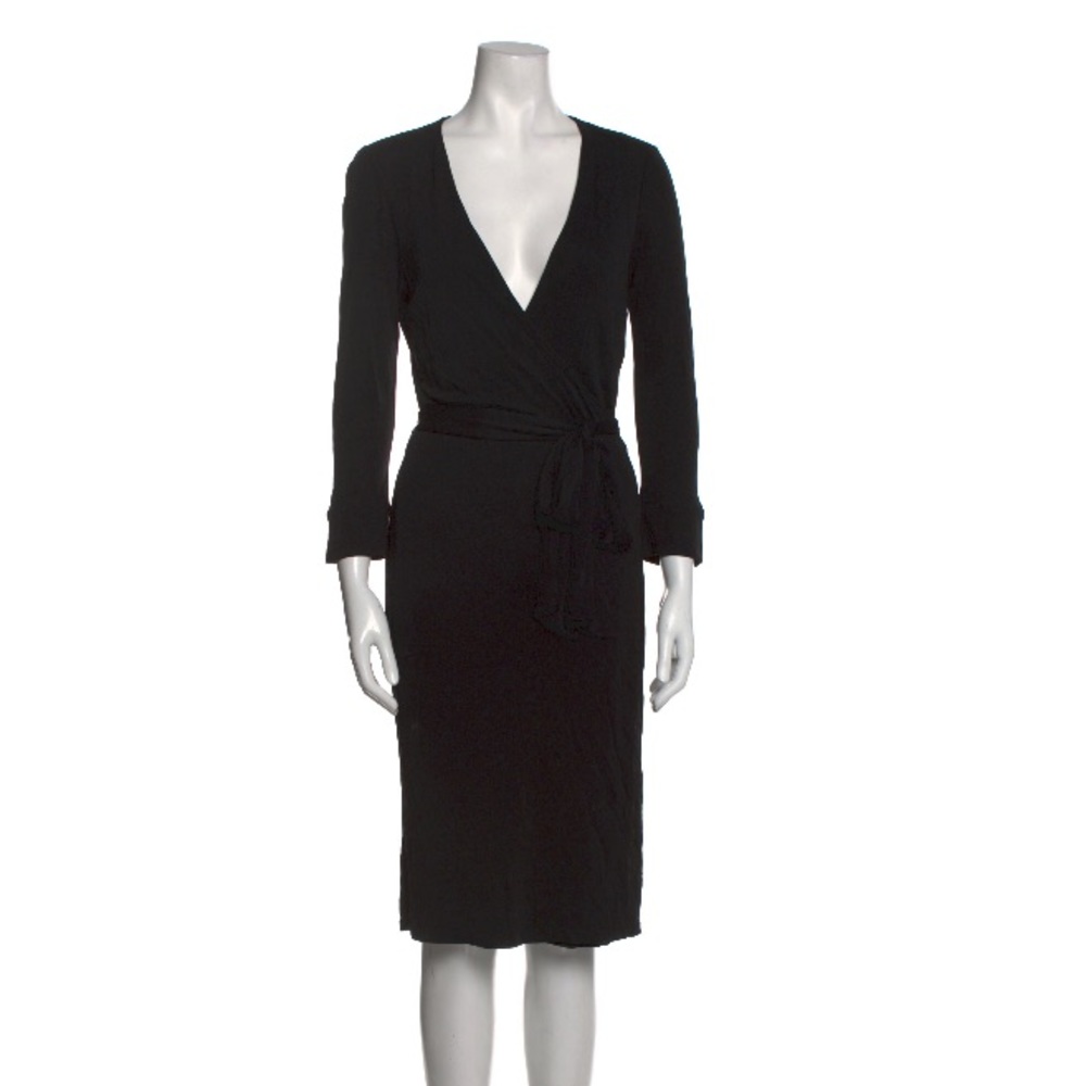 Black DVF wrap dress